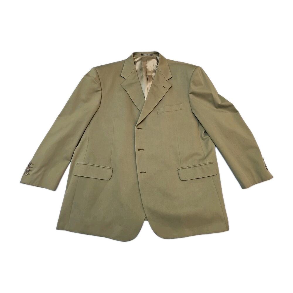 Brera Men's Olive Blended Fabric Blazer Size 54R Jacket Coat